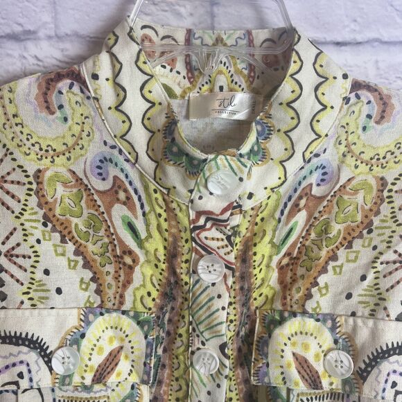 Stile Collection Women’s Earthy Boho Belted Linen Blend  Romper Size Small - Picture 2 of 9